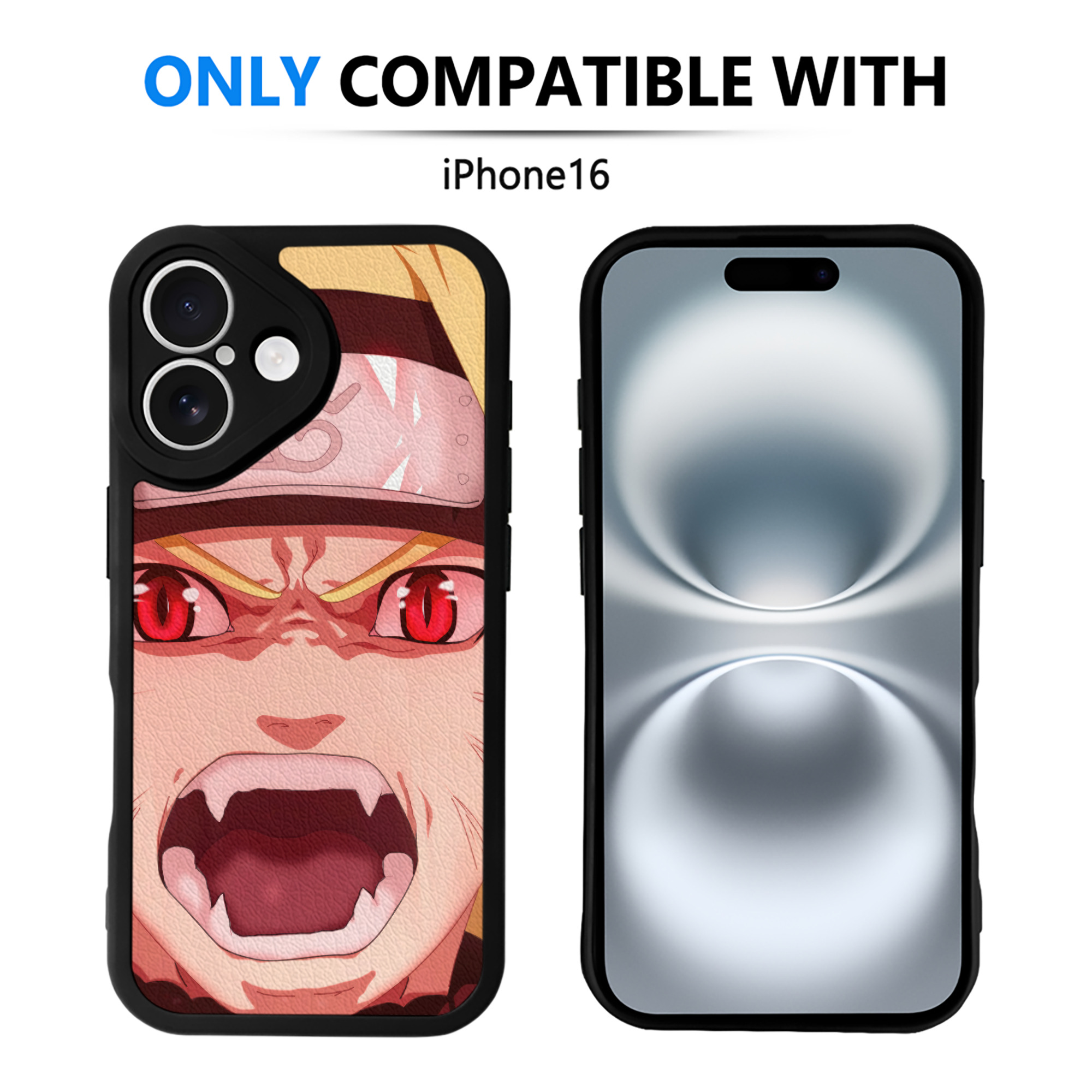 （画像用） NARUTO -ナルト- NARUTO -ナルト- 疾風伝 【iPhone 16シリーズ対応】シリコンスマホケース（レザー調） 材質：シリコン